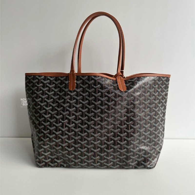 99新🆕 Goyard 戈雅 Saint Louis Tote Bag PM 黑棕-5