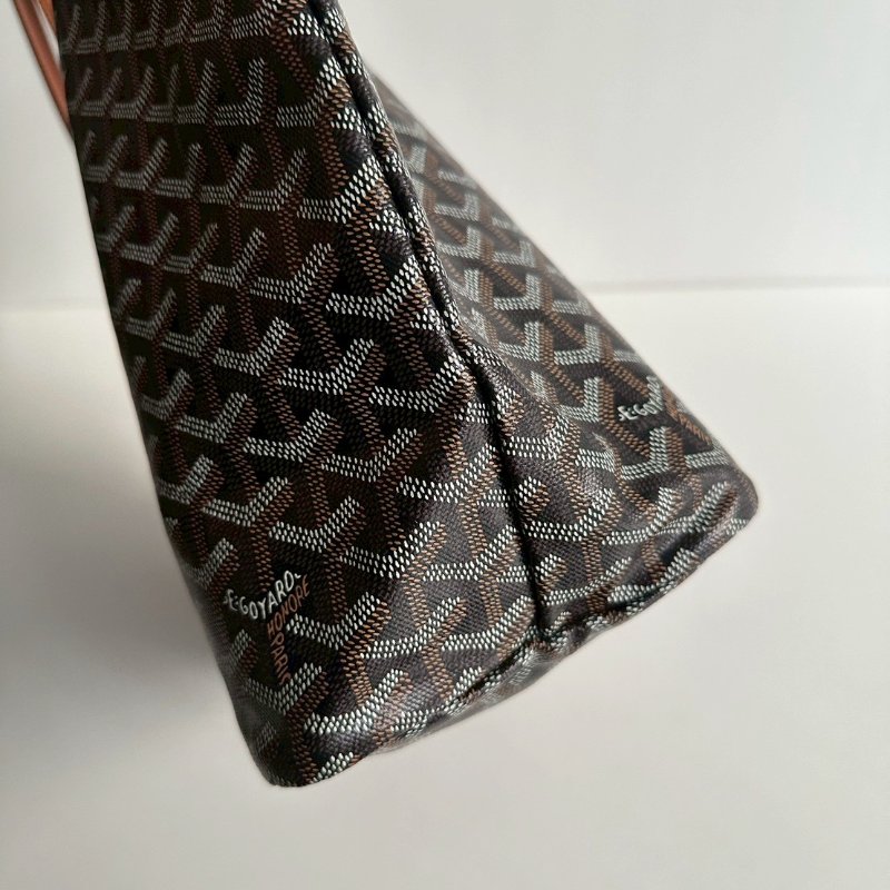 99新🆕 Goyard 戈雅 Saint Louis Tote Bag PM 黑棕-10