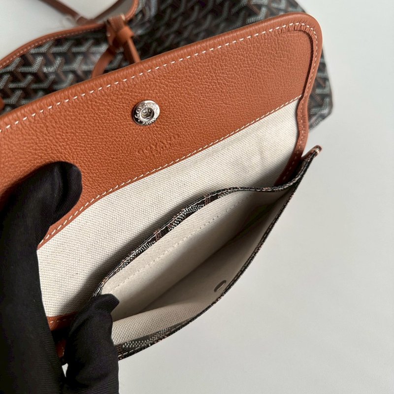 99新🆕 Goyard 戈雅 Saint Louis Tote Bag PM 黑棕-12