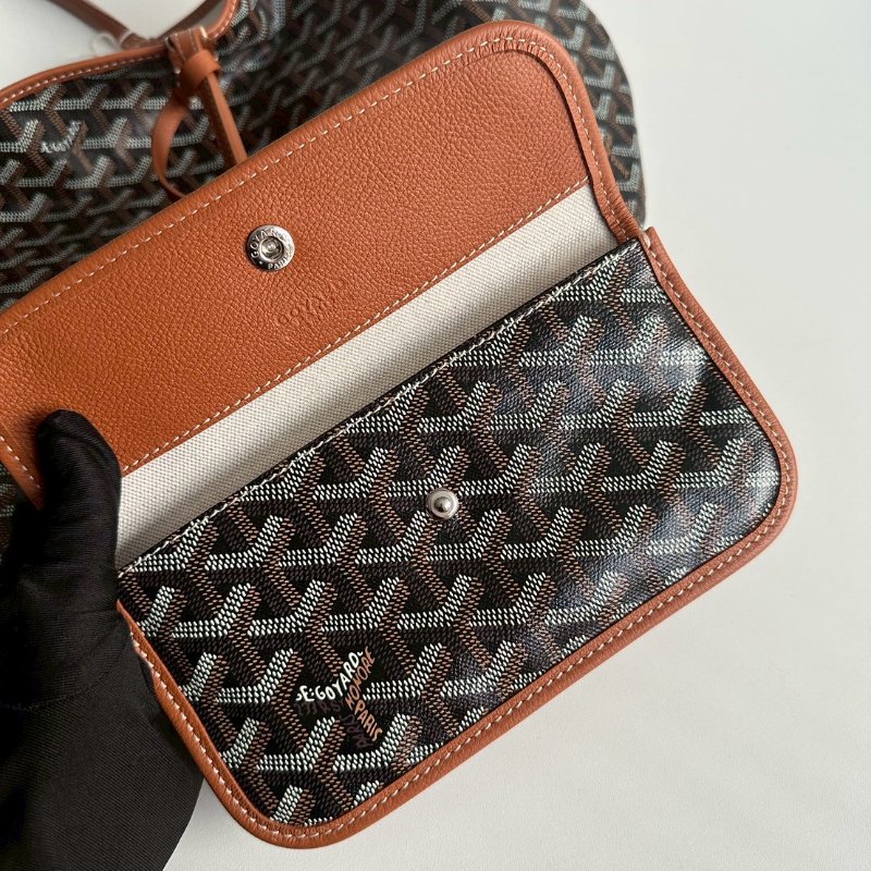99新🆕 Goyard 戈雅 Saint Louis Tote Bag PM 黑棕-13
