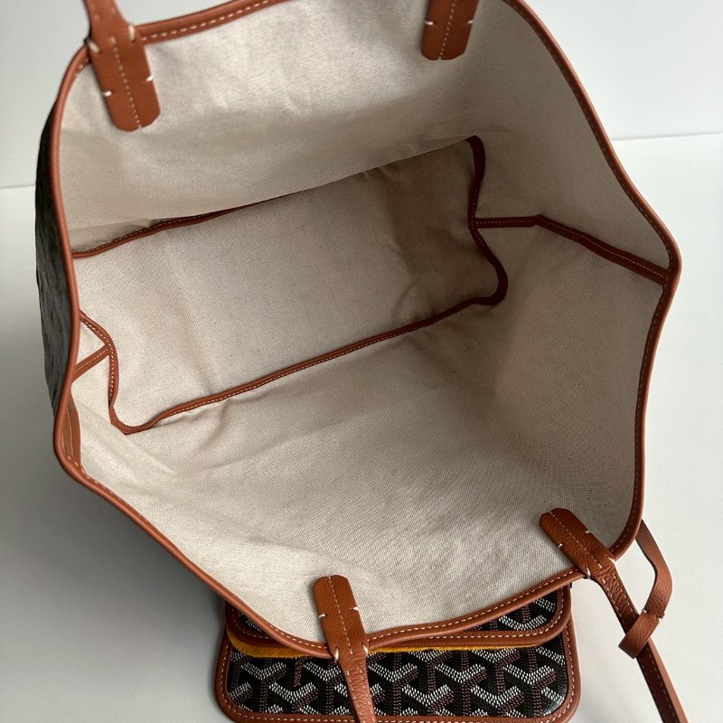 99新🆕 Goyard 戈雅 Saint Louis Tote Bag PM 黑棕-15