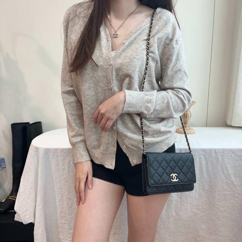 ෆ Chanel 23c 浮雕logo woc🈶購證-2