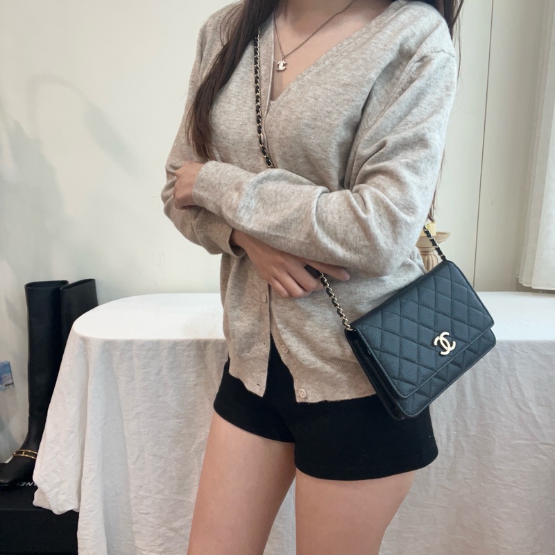 ෆ Chanel 23c 浮雕logo woc🈶購證-4