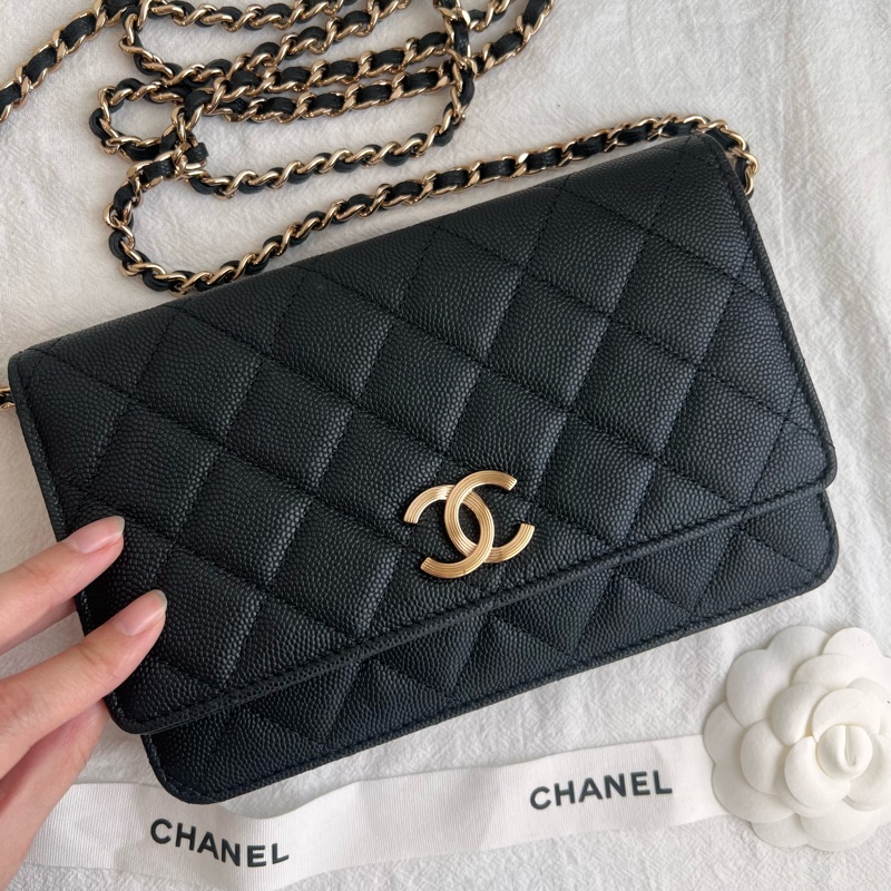 ෆ Chanel 23c 浮雕logo woc🈶購證-12