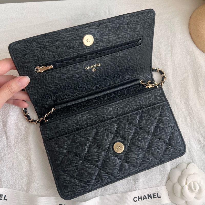 ෆ Chanel 23c 浮雕logo woc🈶購證-13