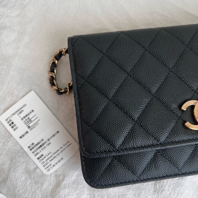 ෆ Chanel 23c 浮雕logo woc🈶購證-19