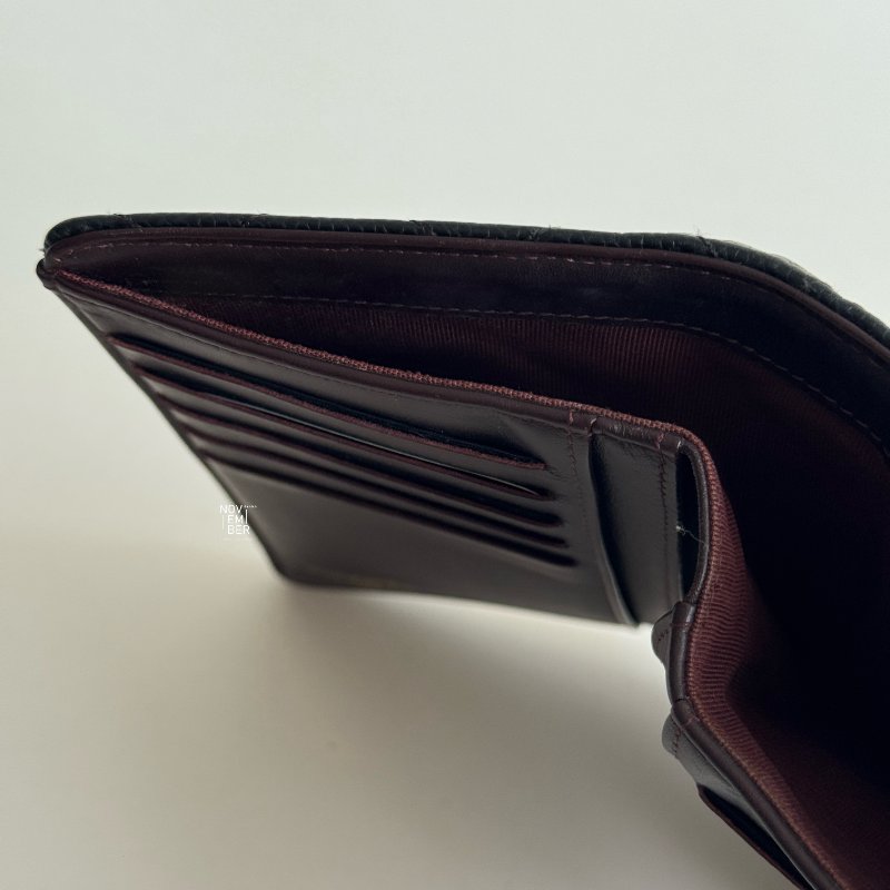 95新🫰🏻 保卡款 Chanel 香奈兒 中夾 黑色金釦-5