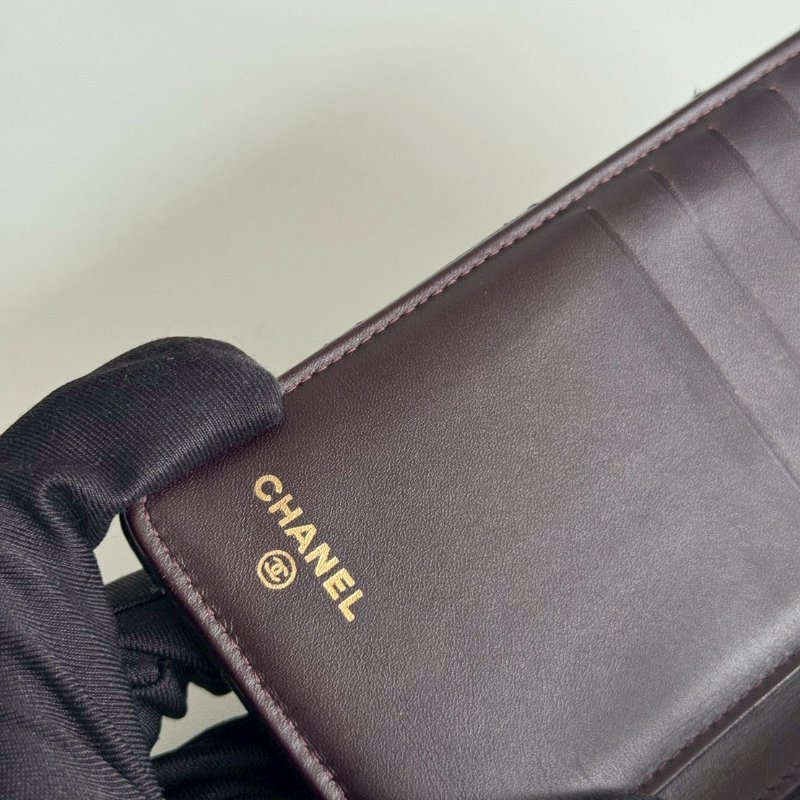 95新🫰🏻 保卡款 Chanel 香奈兒 中夾 黑色金釦-8