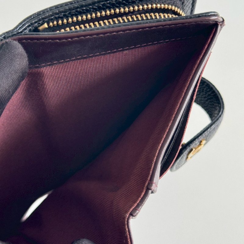 95新🫰🏻 保卡款 Chanel 香奈兒 中夾 黑色金釦-10