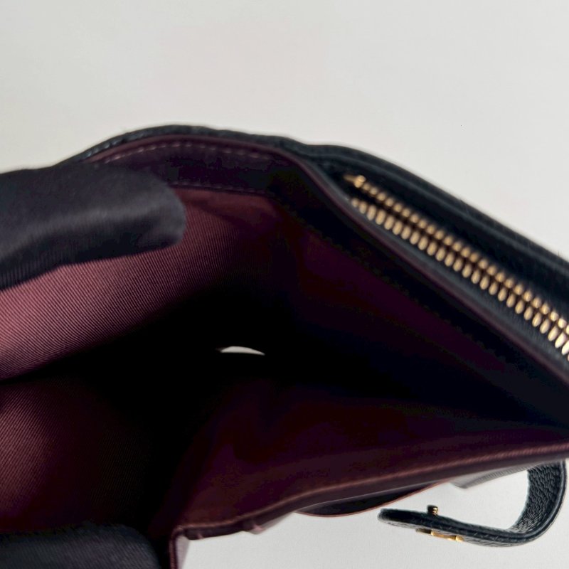 95新🫰🏻 保卡款 Chanel 香奈兒 中夾 黑色金釦-13