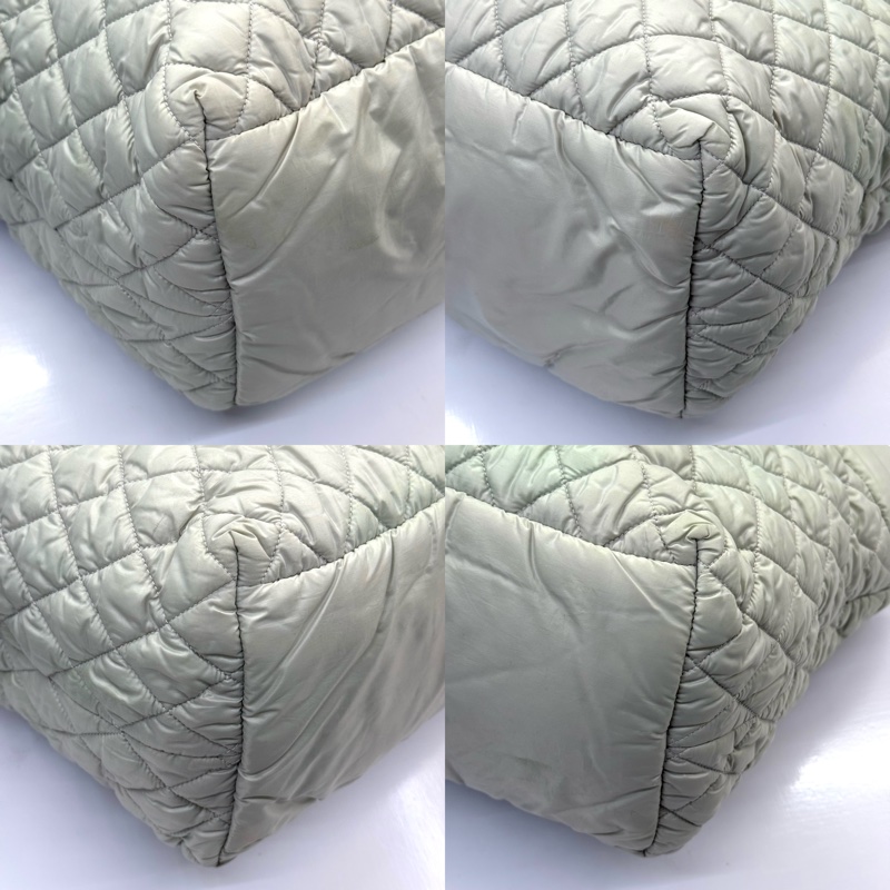 CHANEL  香奈兒 綠色尼龍空氣包 MATELASSE COCO COCOON（無卡）-3