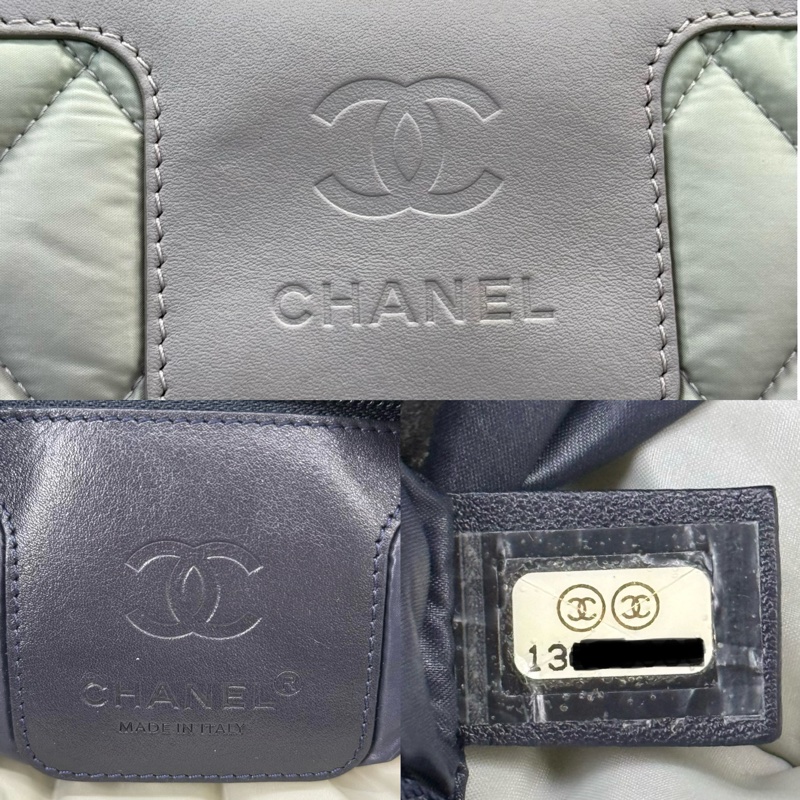 CHANEL  香奈兒 綠色尼龍空氣包 MATELASSE COCO COCOON（無卡）-6