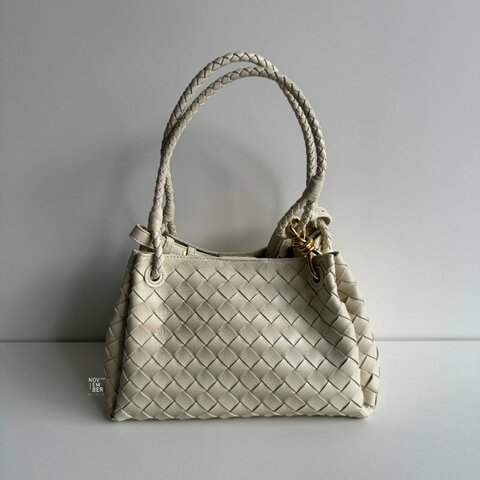 全新🤍 Bottega Veneta BV Parachute 中號 白色金釦