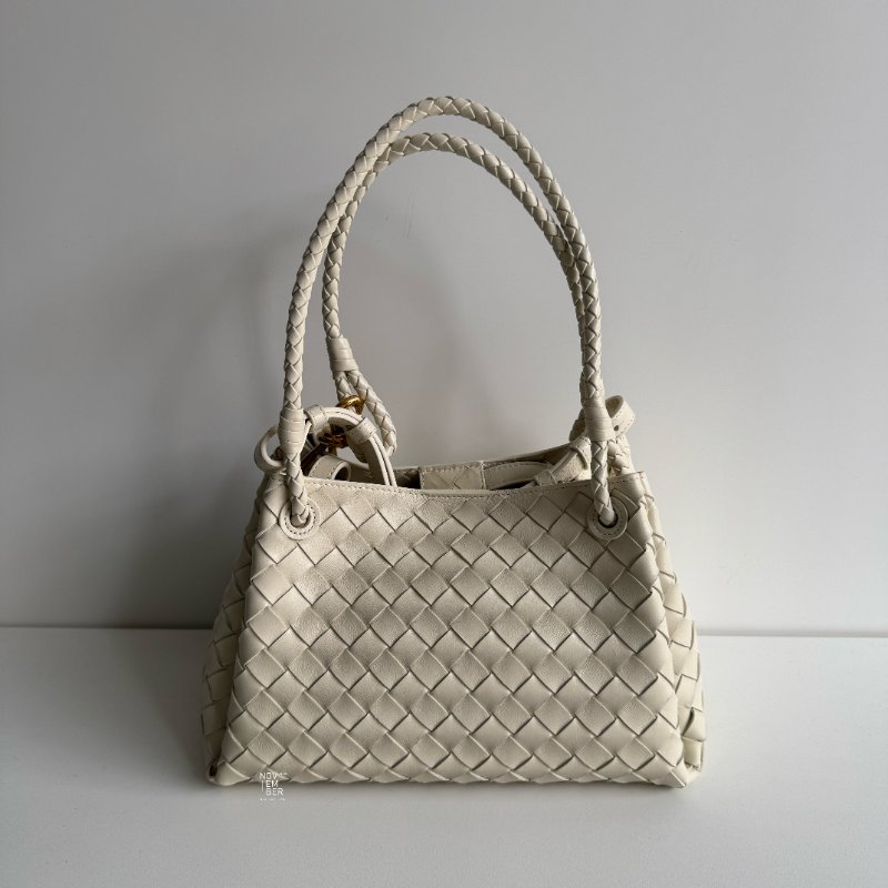 全新🤍 Bottega Veneta BV Parachute 中號 白色金釦-5