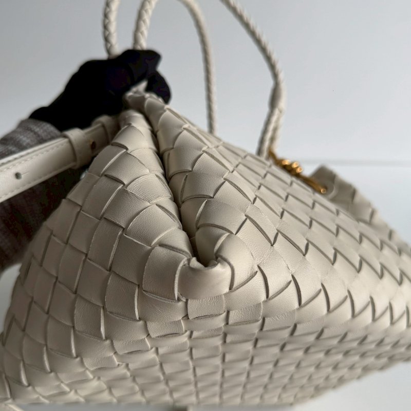 全新🤍 Bottega Veneta BV Parachute 中號 白色金釦-7