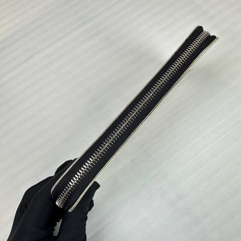 路易威登/Louis Vuitton Zippy 銀扣白色老花 長款拉鏈錢包20x2x10cm-2