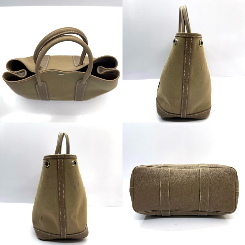 HERMES 愛馬仕 大象灰手提包 花園包 GARDEN PARTY 30 TPM  □R STAMP-2