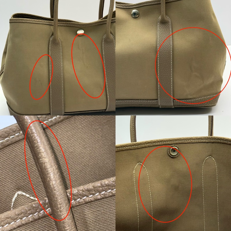 HERMES 愛馬仕 大象灰手提包 花園包 GARDEN PARTY 30 TPM  □R STAMP-7