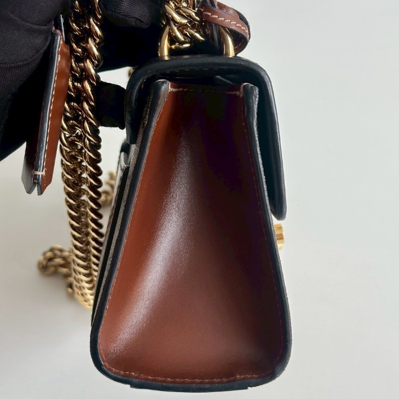 98新✨ Gucci 古馳 Padlock 小號 鏈條老花拼黑色-9