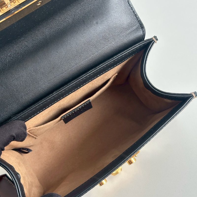 98新✨ Gucci 古馳 Padlock 小號 鏈條老花拼黑色-11