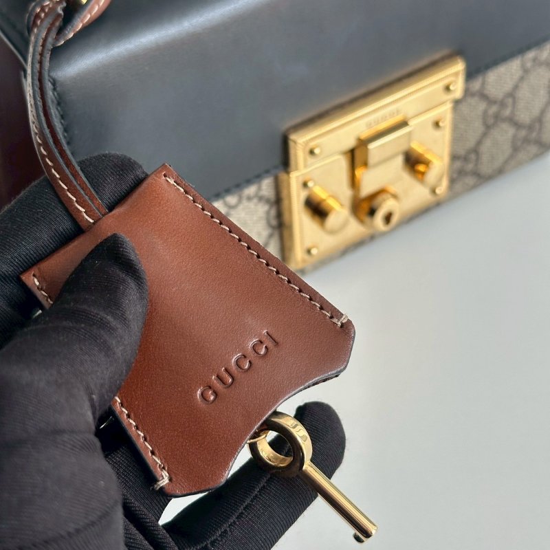 98新✨ Gucci 古馳 Padlock 小號 鏈條老花拼黑色-14