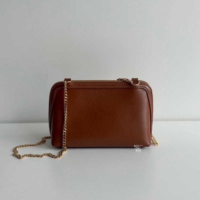 99新🆕 全配有購證🙌🏻 Celine 鏈條斜背包 棕色-5