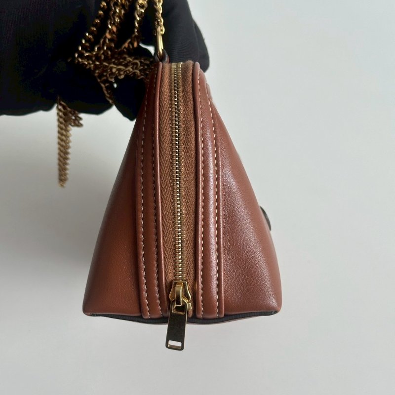 99新🆕 全配有購證🙌🏻 Celine 鏈條斜背包 棕色-9
