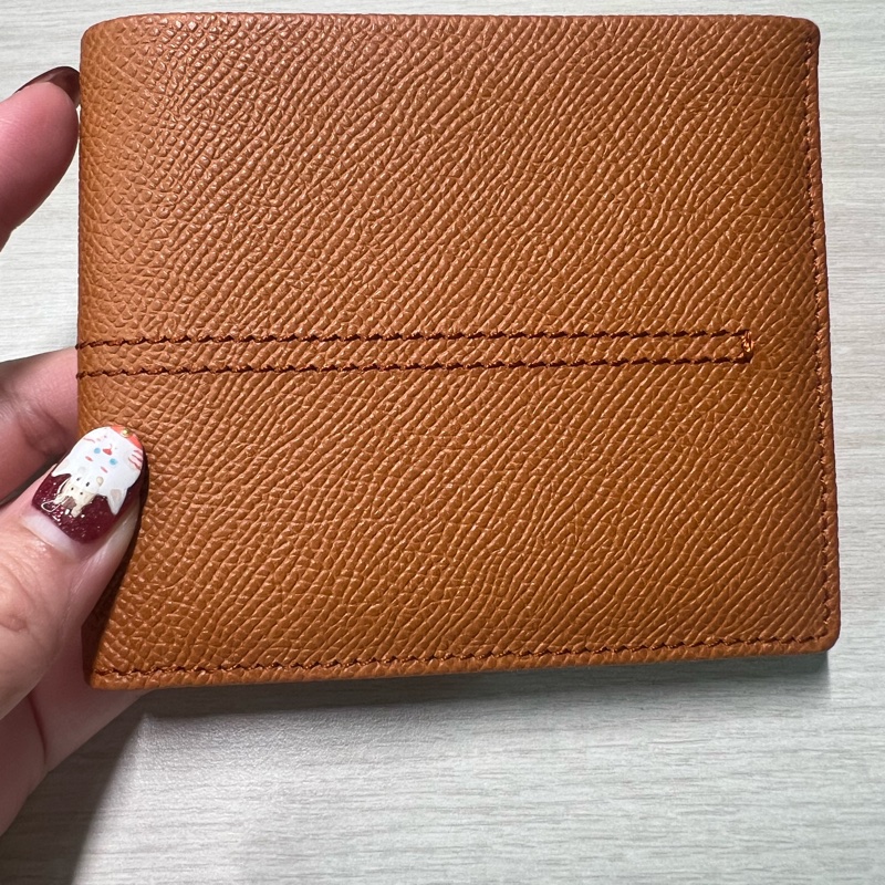 全新 TODS 男士短夾 焦糖棕色-1