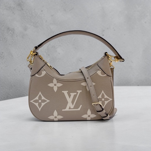 莉亞精品♡ LV bagatelle 大象灰 壓花牛角包 二手美包