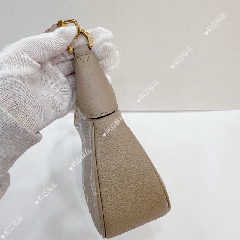 莉亞精品♡ LV bagatelle 大象灰 壓花牛角包 二手美包-3