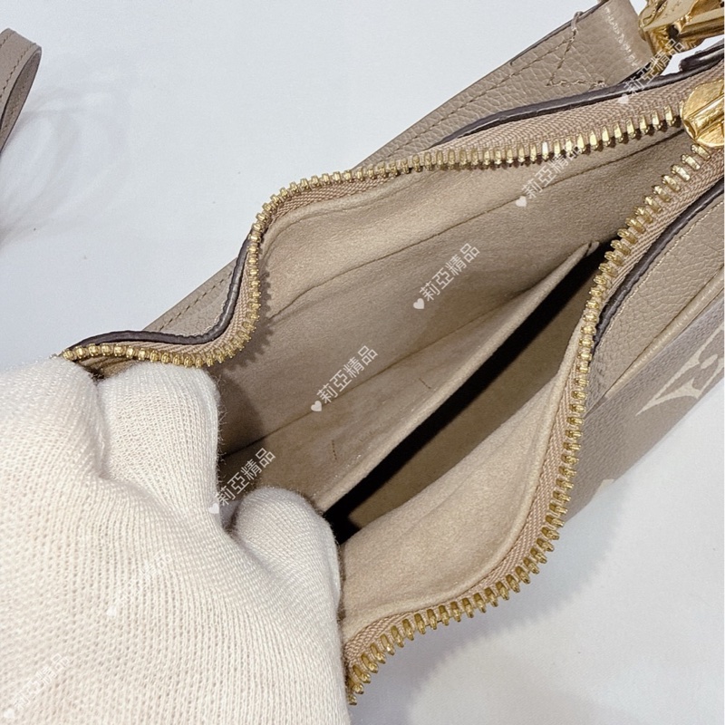 莉亞精品♡ LV bagatelle 大象灰 壓花牛角包 二手美包-15