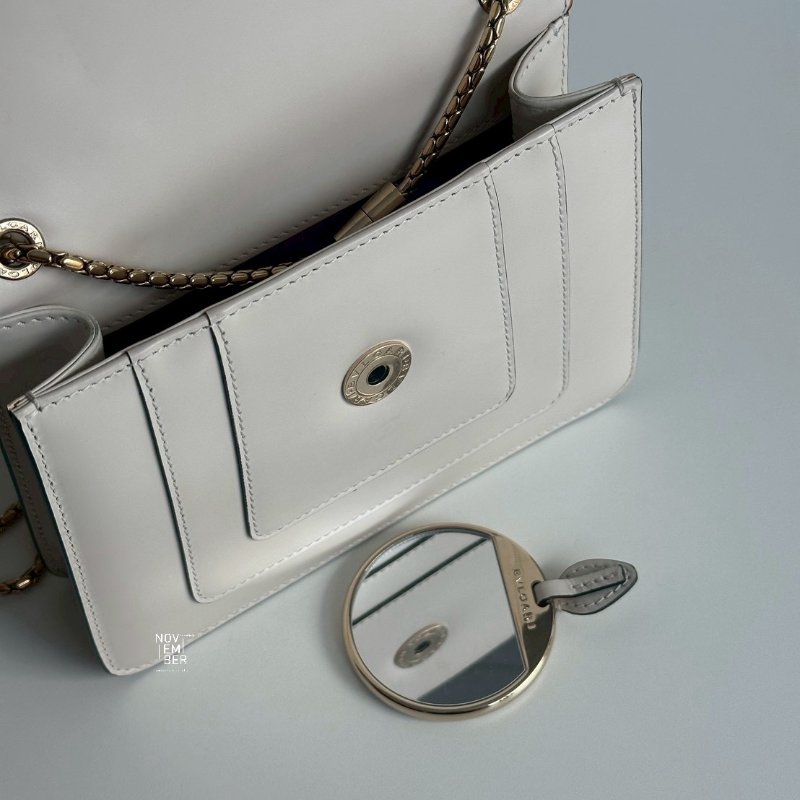 98新🫰🏻 Bvlgari 寶格麗 Serpenti Forever 斜揹包 白色-5