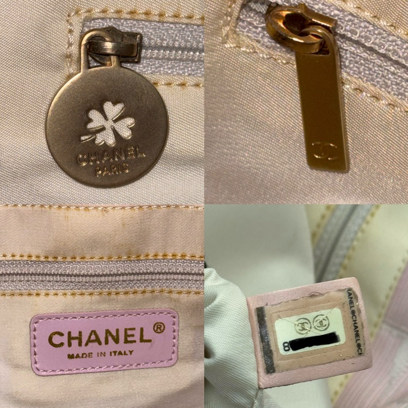 CHANEL 香奈兒 粉色冰格新旅行系列托特包 BAG NEW TRAVEL LINE TOTE GM （無卡）-6