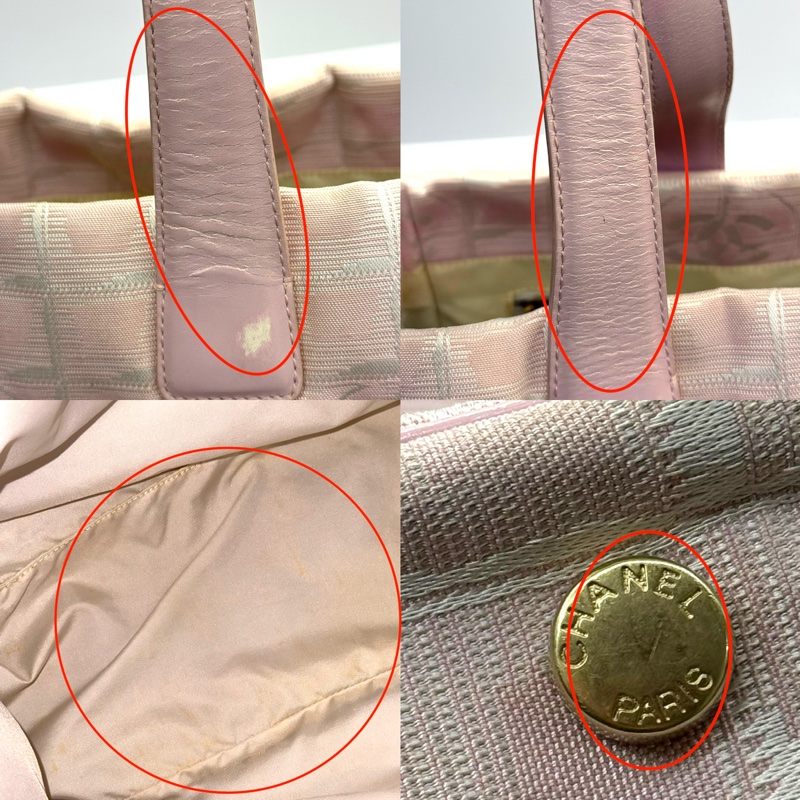 CHANEL 香奈兒 粉色冰格新旅行系列托特包 BAG NEW TRAVEL LINE TOTE GM （無卡）-7