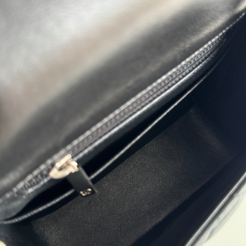 98新🖤 保卡款 27開 Chanel 香奈兒 方胖 黑色銀釦-13