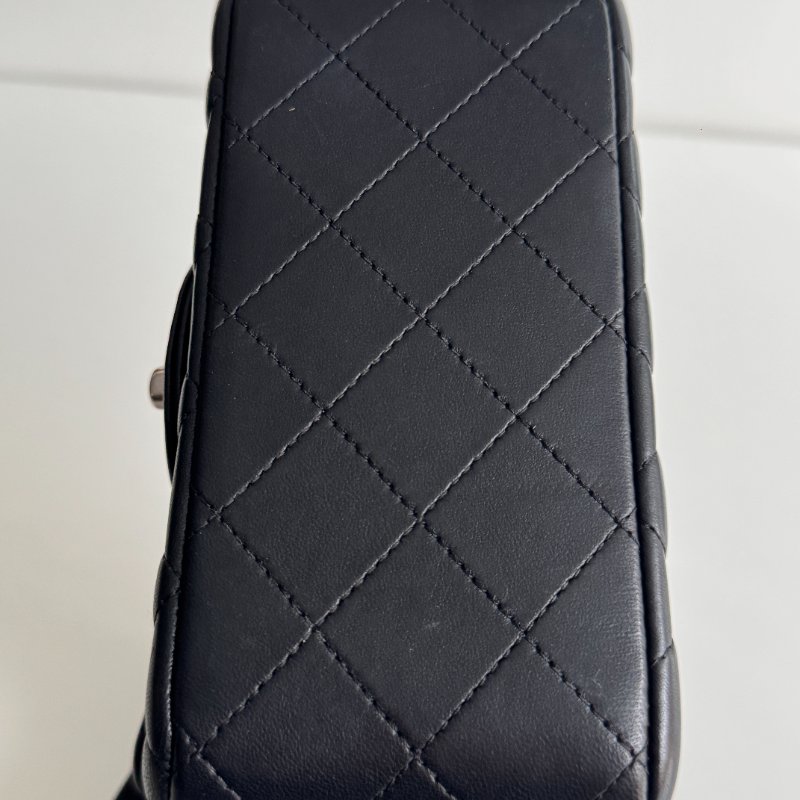 98新🖤 保卡款 27開 Chanel 香奈兒 方胖 黑色銀釦-15