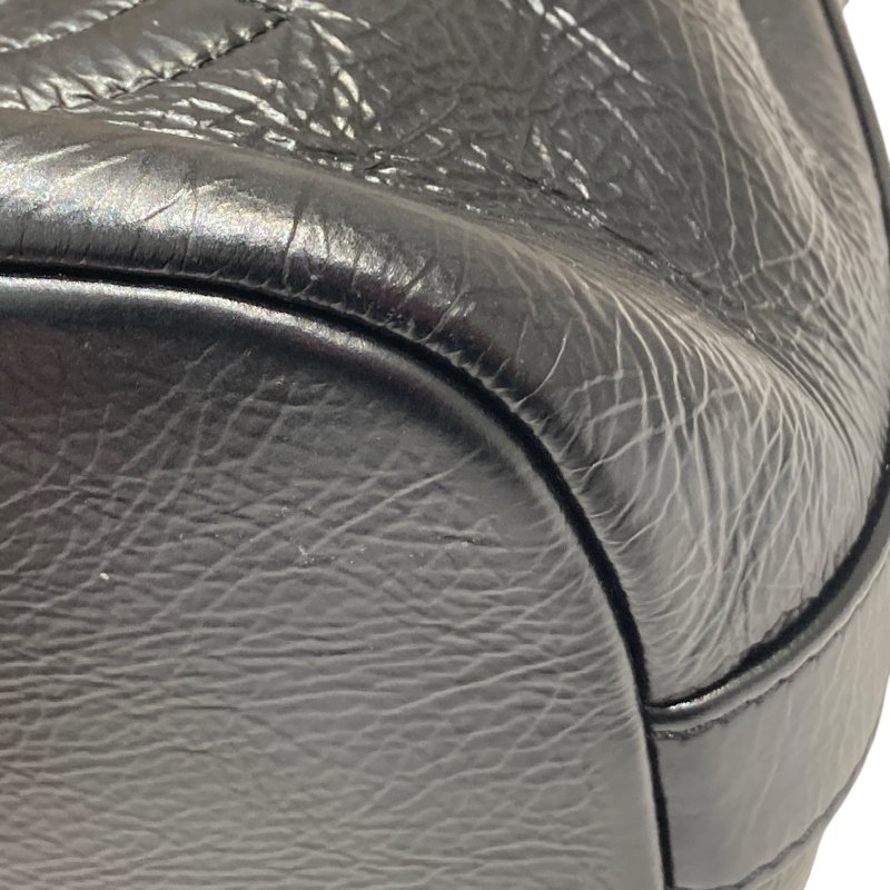 CHANEL 香奈兒 COCO LOGO 雙C 水桶包包 小牛皮 黑色 金釦-6