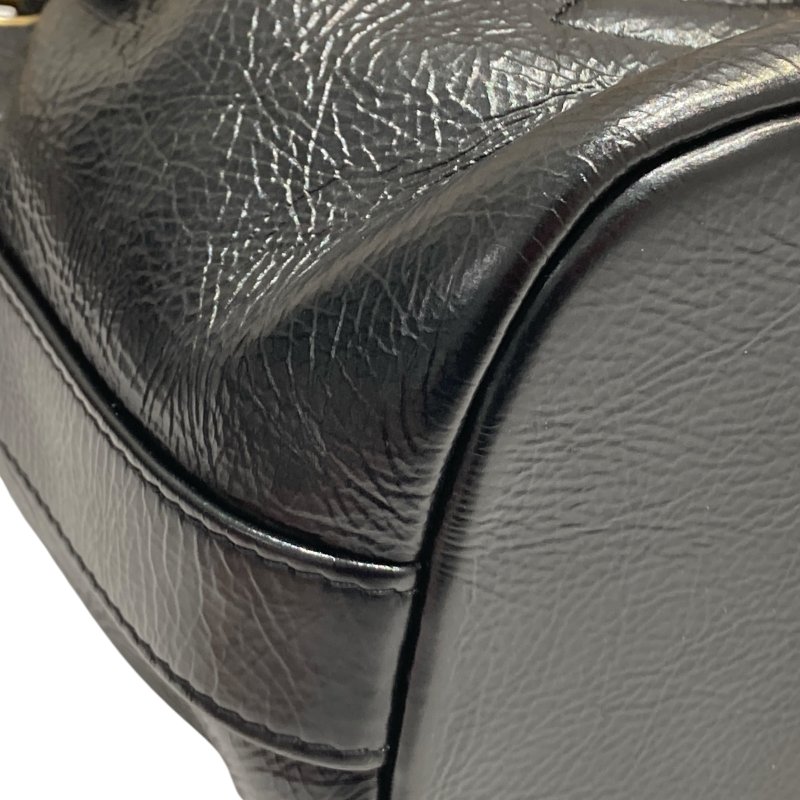 CHANEL 香奈兒 COCO LOGO 雙C 水桶包包 小牛皮 黑色 金釦-7