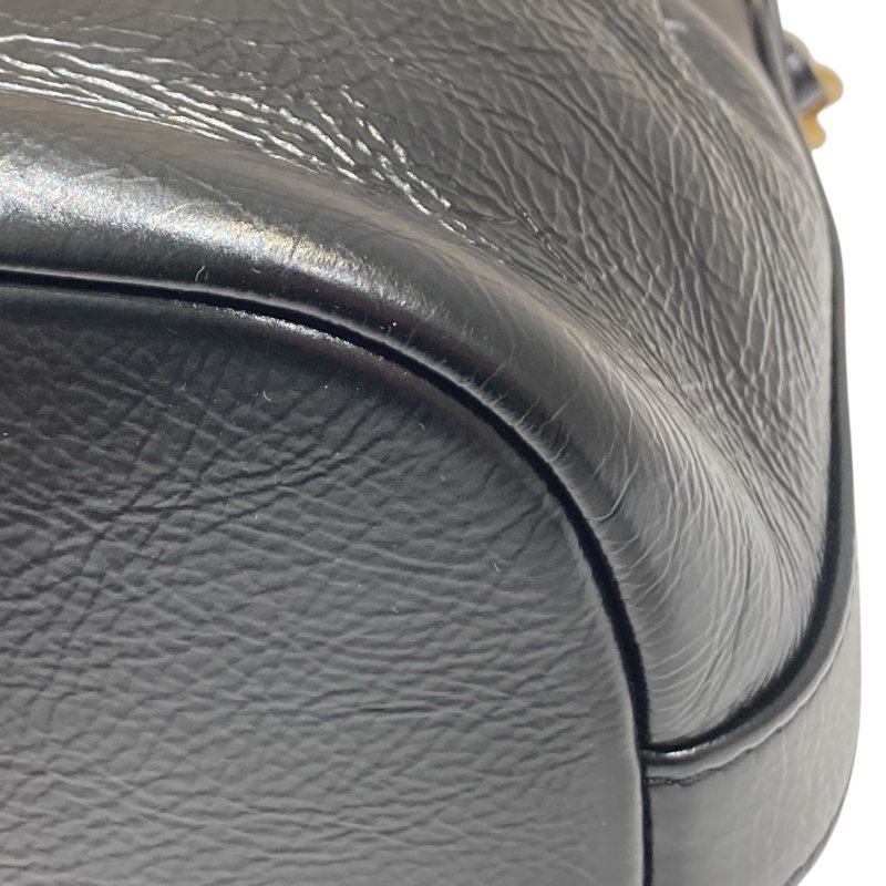 CHANEL 香奈兒 COCO LOGO 雙C 水桶包包 小牛皮 黑色 金釦-8