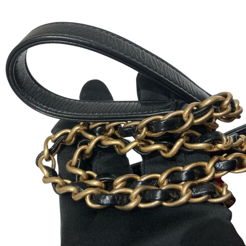 CHANEL 香奈兒 COCO LOGO 雙C 水桶包包 小牛皮 黑色 金釦-16