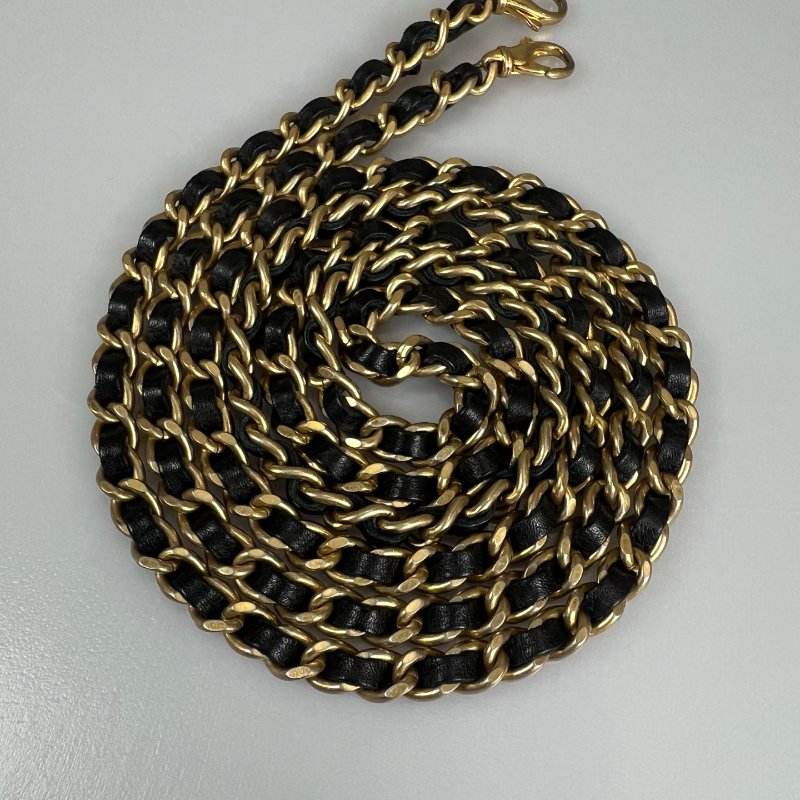 CHANEL BOY雙層WOC 黑羊皮 A84069/26開-10