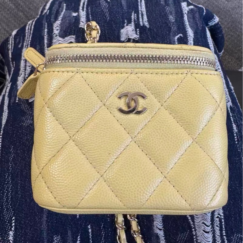 【97新 ✨ 全網最低價！】Chanel香奈兒 黃色 金扣 荔枝牛皮 （下單前先詢問庫存❗️）-0