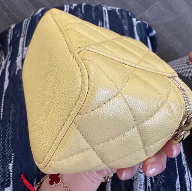 【97新 ✨ 全網最低價!】Chanel香奈兒 黃色 金扣 荔枝牛皮 (下單前先詢問庫存❗️)-5