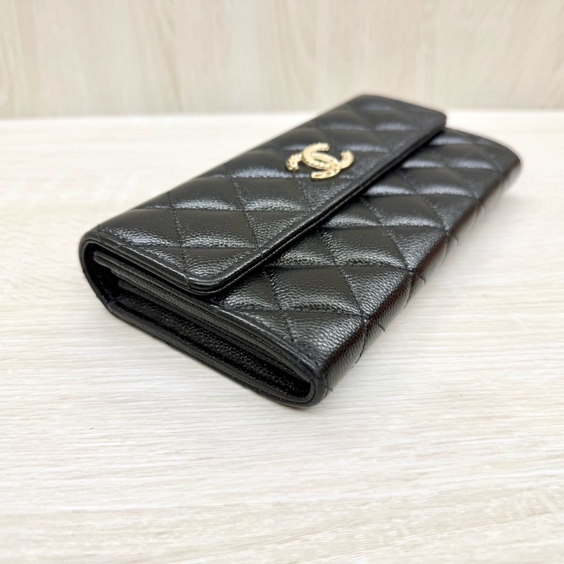 CHANEL季節限定✨黑荔枝牛皮限量款長夾AP3052-3