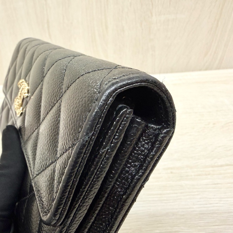 CHANEL季節限定✨黑荔枝牛皮限量款長夾AP3052-8