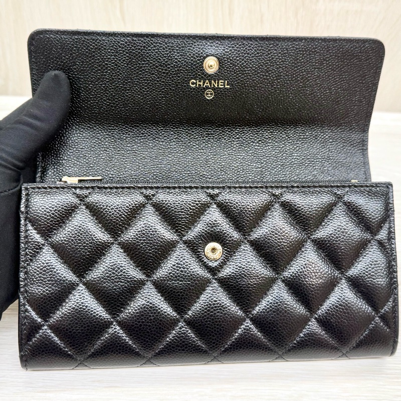 CHANEL季節限定✨黑荔枝牛皮限量款長夾AP3052-10