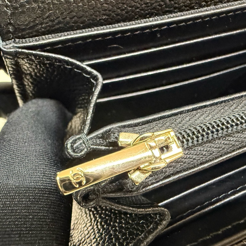 CHANEL季節限定✨黑荔枝牛皮限量款長夾AP3052-12