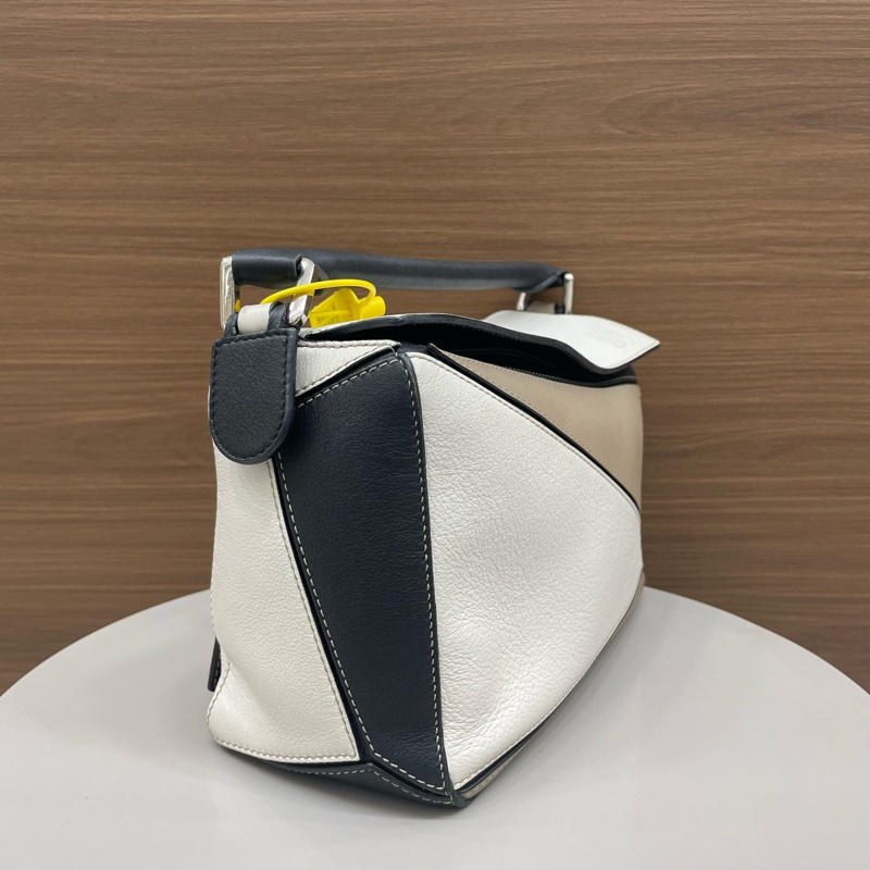 羅意威 Puzzle 拼色小號 黑白棕色拼-2