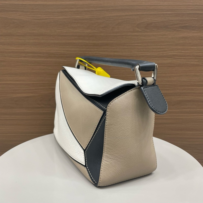 羅意威 Puzzle 拼色小號 黑白棕色拼-3