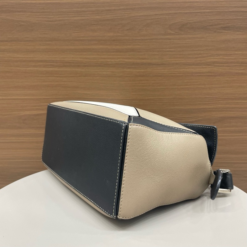 羅意威 Puzzle 拼色小號 黑白棕色拼-5